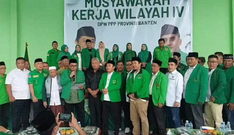 Dewan Pengurus Wilayah (DPW) Banten Partai Persatuan Pembangunan (PPP) mendeklarasikan diri mendukung pencalonan Agus Suparmanto sebagai Ketua Umum PPP periode 2025-2030. (Foto: Istimewa)