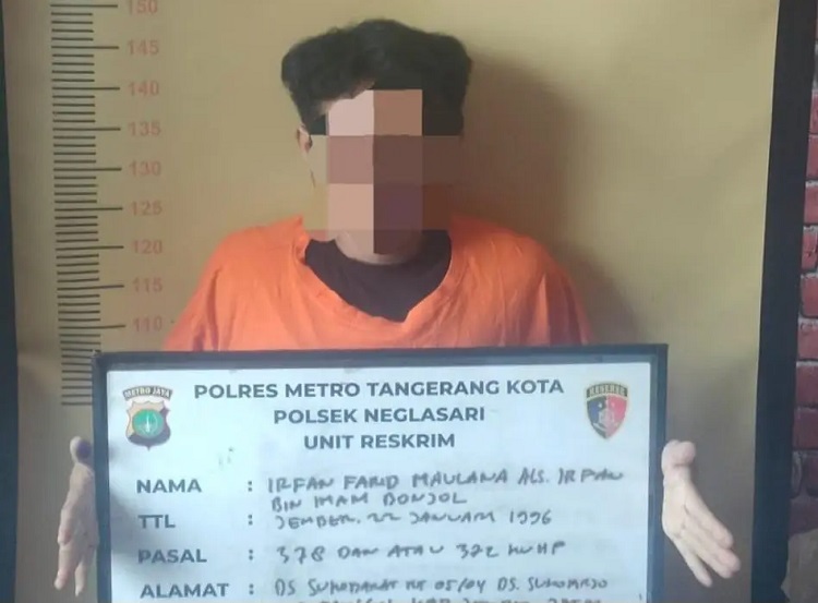 Polisi menangkap IFM, pencuri motor di Tangerang yang menggunakan modus test drive saat transaksi. Dua korban alami kerugian puluhan juta. (Foto: Istimewa)