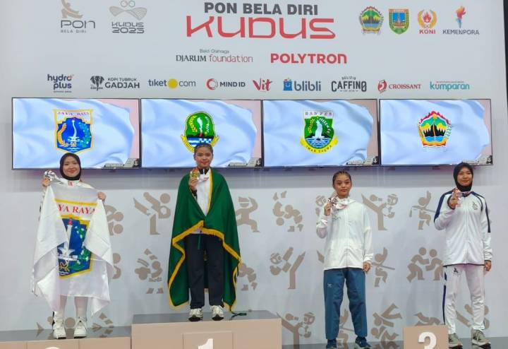 Atlet Kota Tangerang raih medali di PON Bela Diri 2025. Cabang olahraga taekwondo dan judo sumbang perunggu untuk Banten. (Foto: Dok KONI Banten)