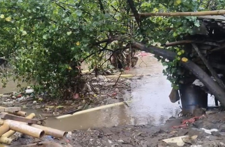 Banjir berulang melanda kawasan dekat TPA Cipeucang. Warga rugi jutaan rupiah dan meminta Pemkot Tangsel menangani masalah sampah. (Foto: Kompas.com)