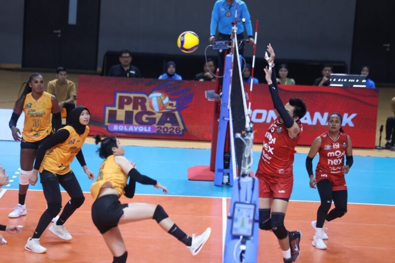 Jakarta Popsivo Polwan mengawali Proliga 2026 dengan kemenangan meyakinkan atas Medan Falcons.. (Foto: Istimewa)