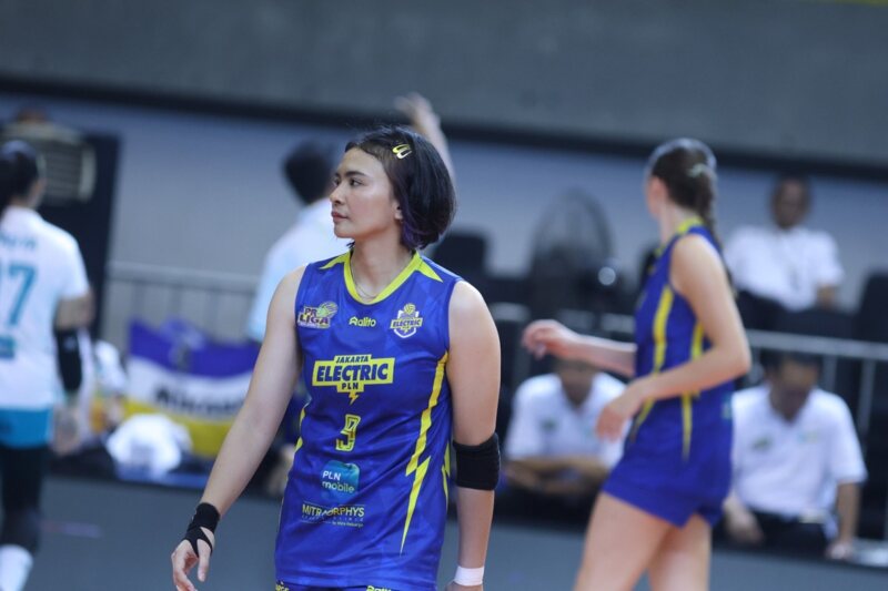 Jakarta Popsivo Polwan menang telak 3-0 atas Jakarta Electric PLN Mobile pada leg pertama memperebutkan peringkat ketiga Proliga 2026. (Foto: Istimewa)