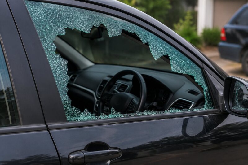 Polsek Ciputat Timur menyelidiki dugaan pecah kaca mobil di area parkir Cafe Vmond Ciater, Tangsel. Polisi analisis CCTV untuk mengungkap pelaku. (Foto: Chatgpt/Aktual Tangerang/Ilustrasi)