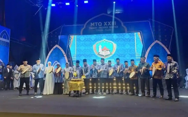 MTQ XXIII Provinsi Banten 2026 resmi dibuka di KP3B Kota Serang. Sebanyak 477 peserta mengikuti 14 cabang musabaqah hingga 10 Juli 2026. (Foto: Istimewa)