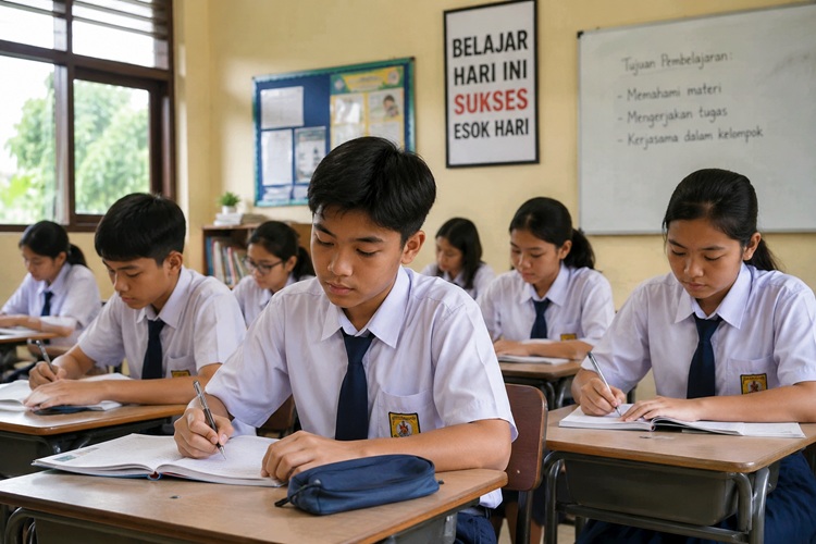 JPPI menilai terbatasnya daya tampung SMP negeri masih menjadi masalah utama SPMB 2026. Ribuan lulusan SD di Tangsel terancam tidak memperoleh akses sekolah negeri. (Foto: Chatgpt/Aktual Tangerang/Ilustrasi)