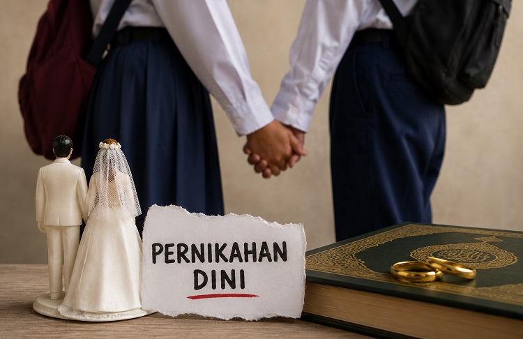 ILUSTRASI - Pengadilan Agama (PA) Tigaraksa mencatat 52 pernikahan di usia dini di Tangerang dan Tangsel sepanjang Januari-Agustus 2026. (Foto: Chatgpt/Aktual Tangerang)