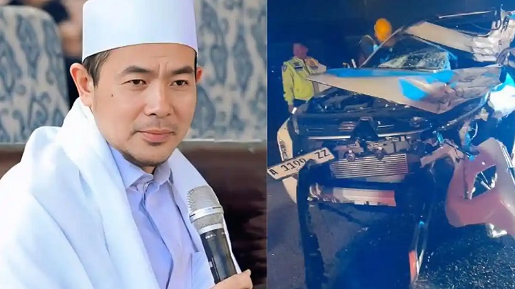 Kondisi KH Ahmad Fudholi membaik setelah kecelakaan di Tol Tangerang-Merak. Penceramah asal Tangerang itu kini sudah sadar. (Foto: Istimewa)